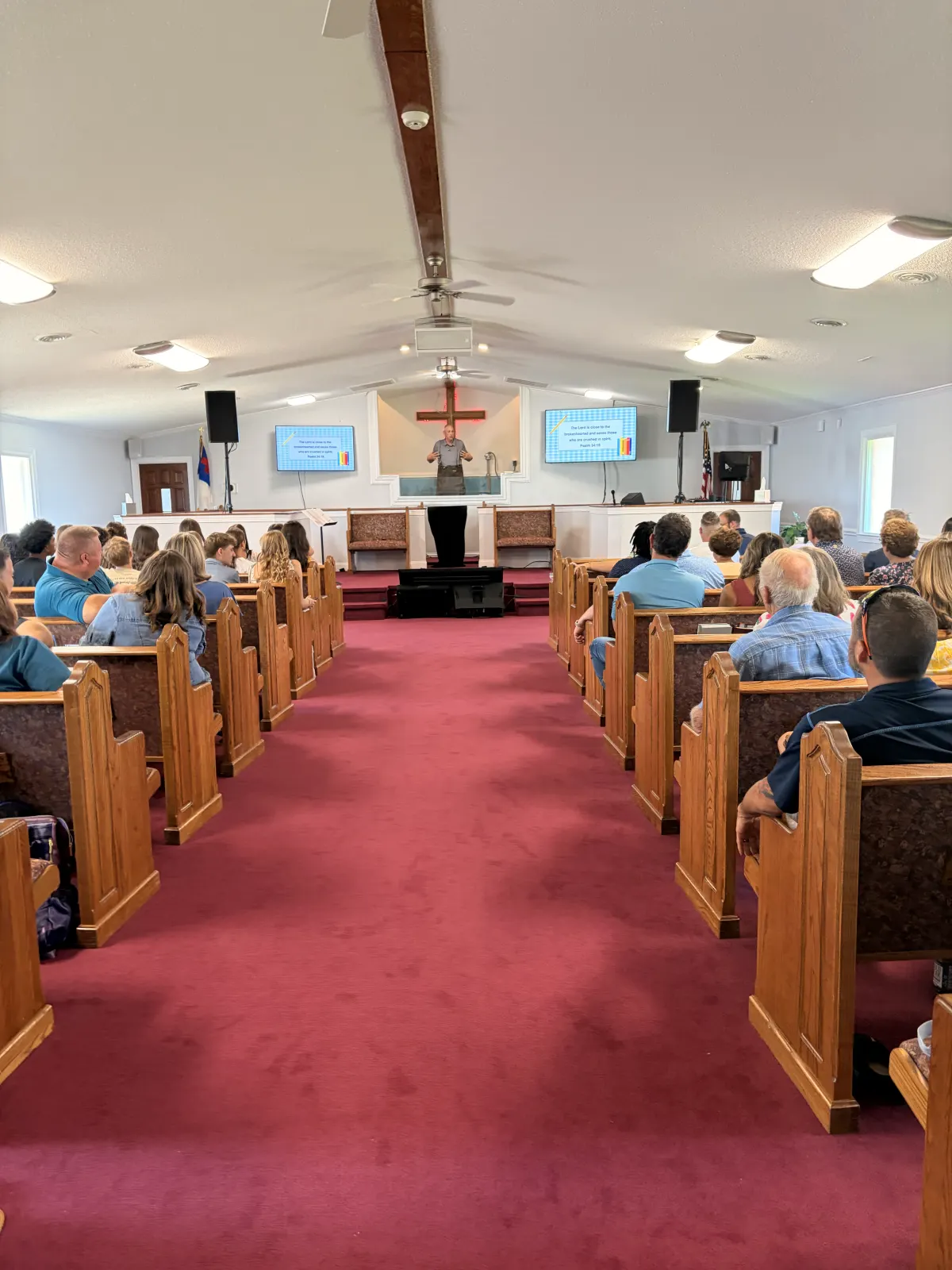 A baptism at At The Cross Fellowship.